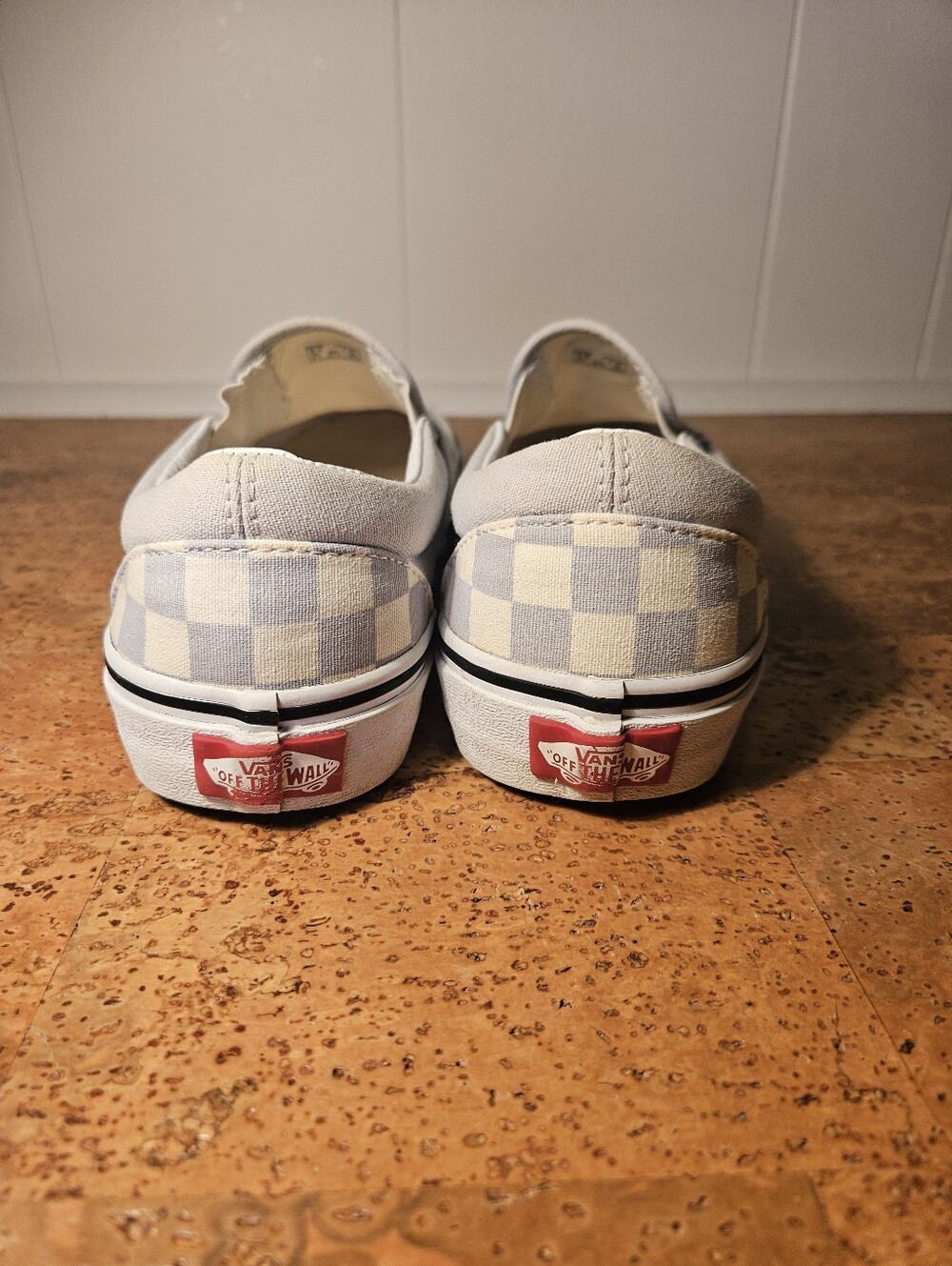 Vans Slip-On Checkered Sneakers - White/Light Gray - Picture 2 of 6